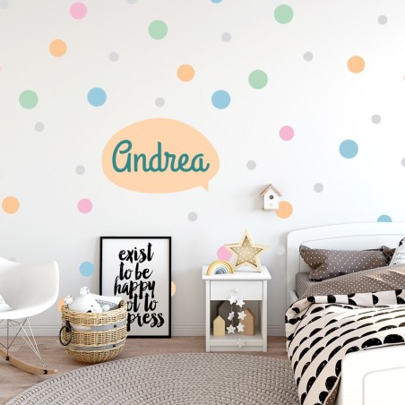 Cerchi Colorati - Adesivi Murali per la cameretta dei Bambini