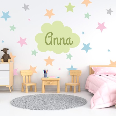 Stelle Colorate - Adesivi Murali per la cameretta dei Bambini