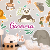 Murale Adesivo per Bambini Safari non Macchia i muri
