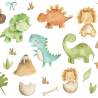 Murale Adesivo per Bambini Dinosauri non Macchia i muri